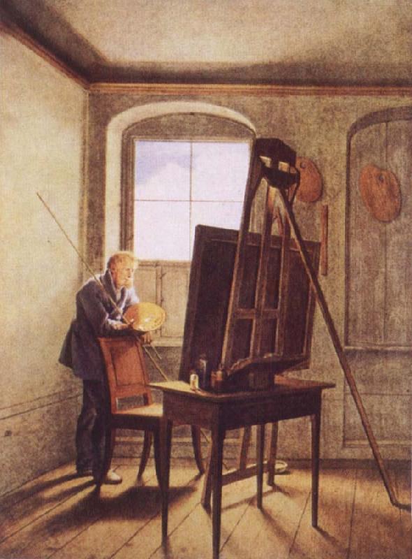 Georg Friedrich Kersting Caspar David Friedrich in his Studio oil painting picture